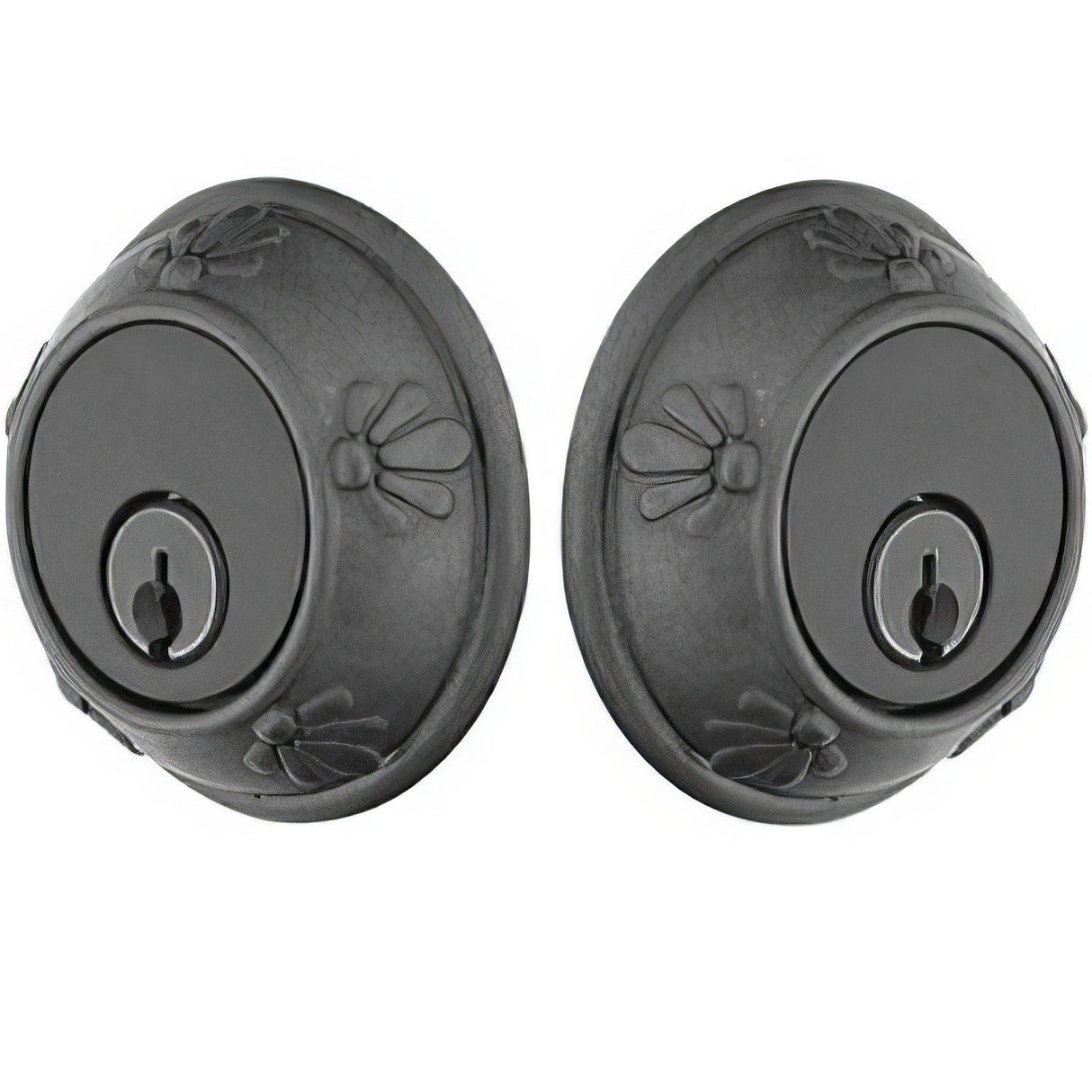 Emtek 8356FB flat black double cylinder deadbolt