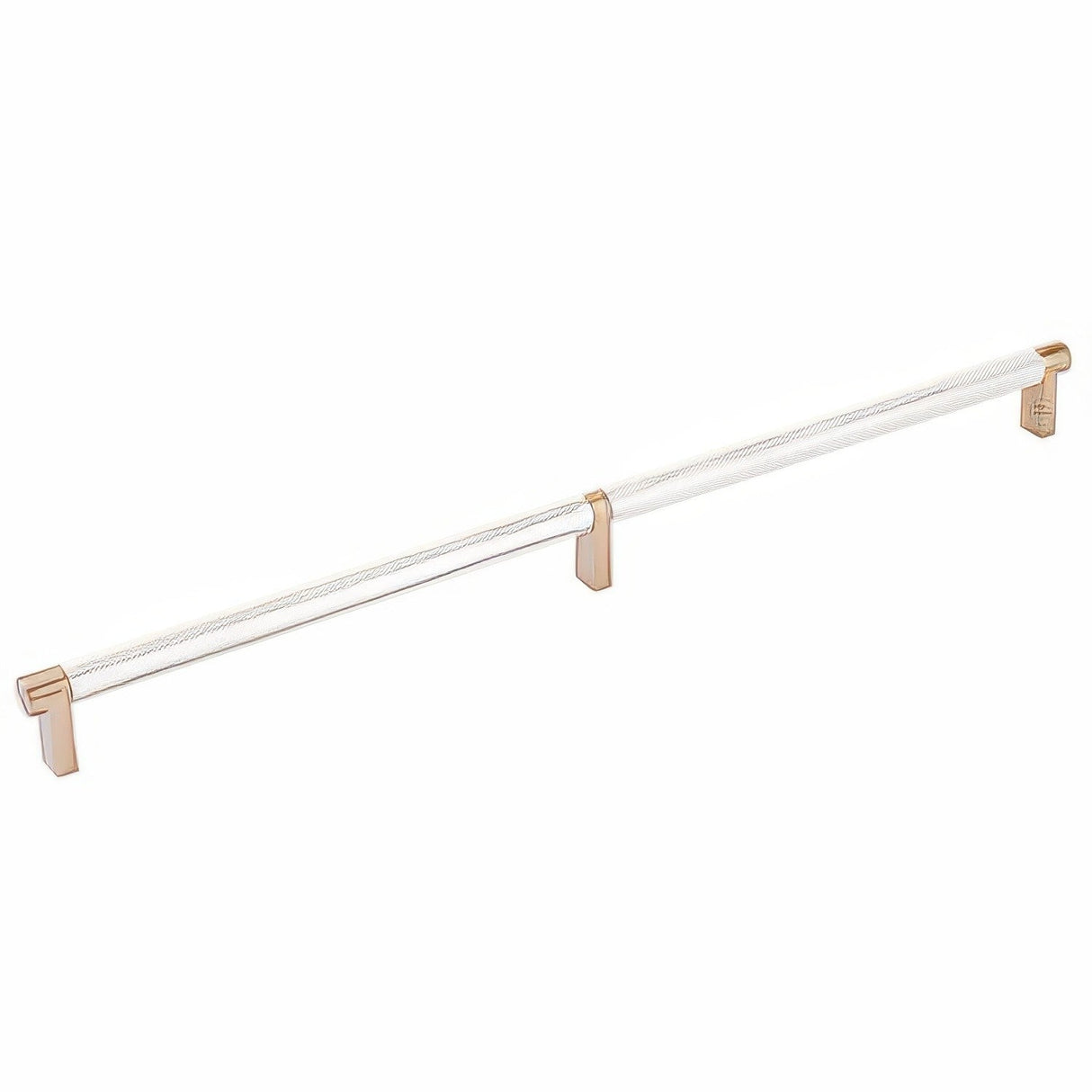 Emtek 84059.RECSCU.KNUS14 lifetime polished nickel knurled cabinet bar