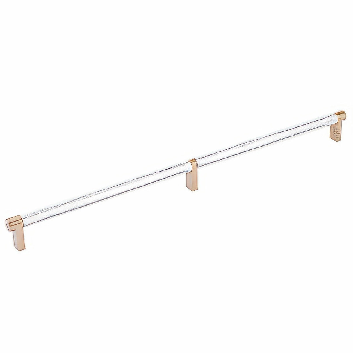 Emtek 84059.RECSCU.KNUS26 polished chrome knurled cabinet bar