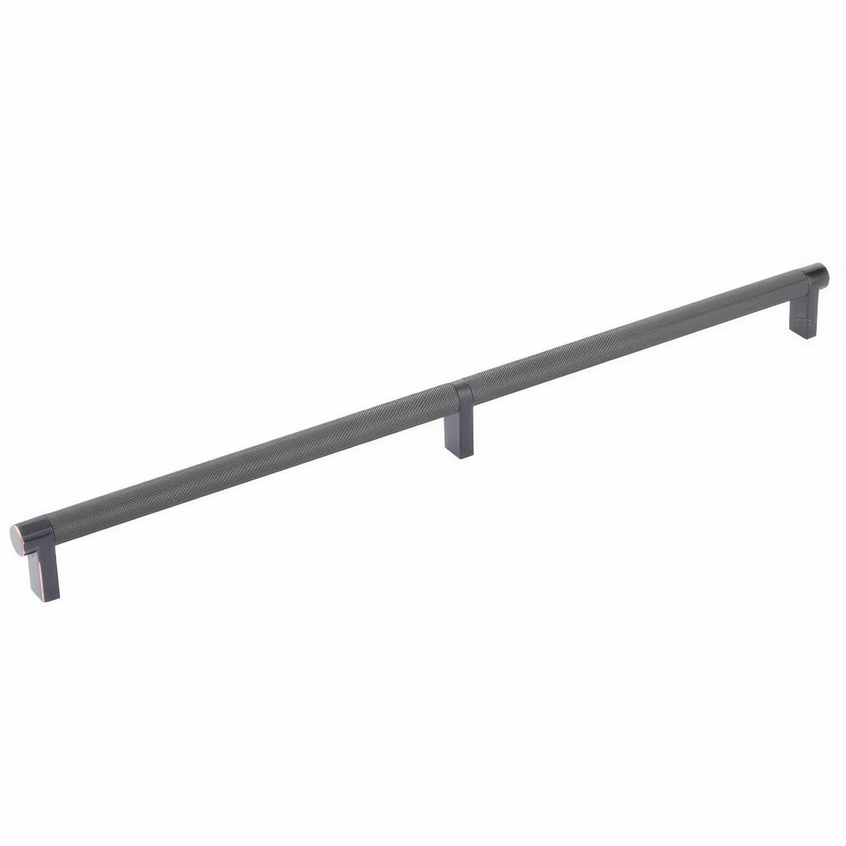 Emtek 84059.RECUS10B.KNUS10B oil rubbed bronze knurled cabinet bar