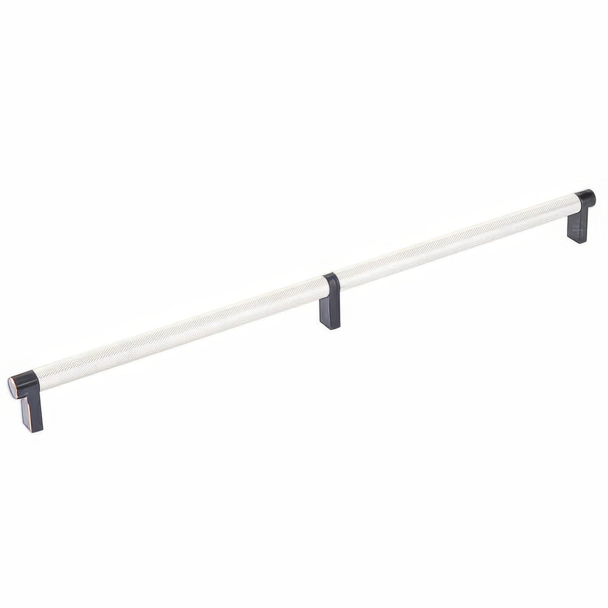 Emtek 84059.RECUS10B.KNUS14 lifetime polished nickel knurled cabinet bar