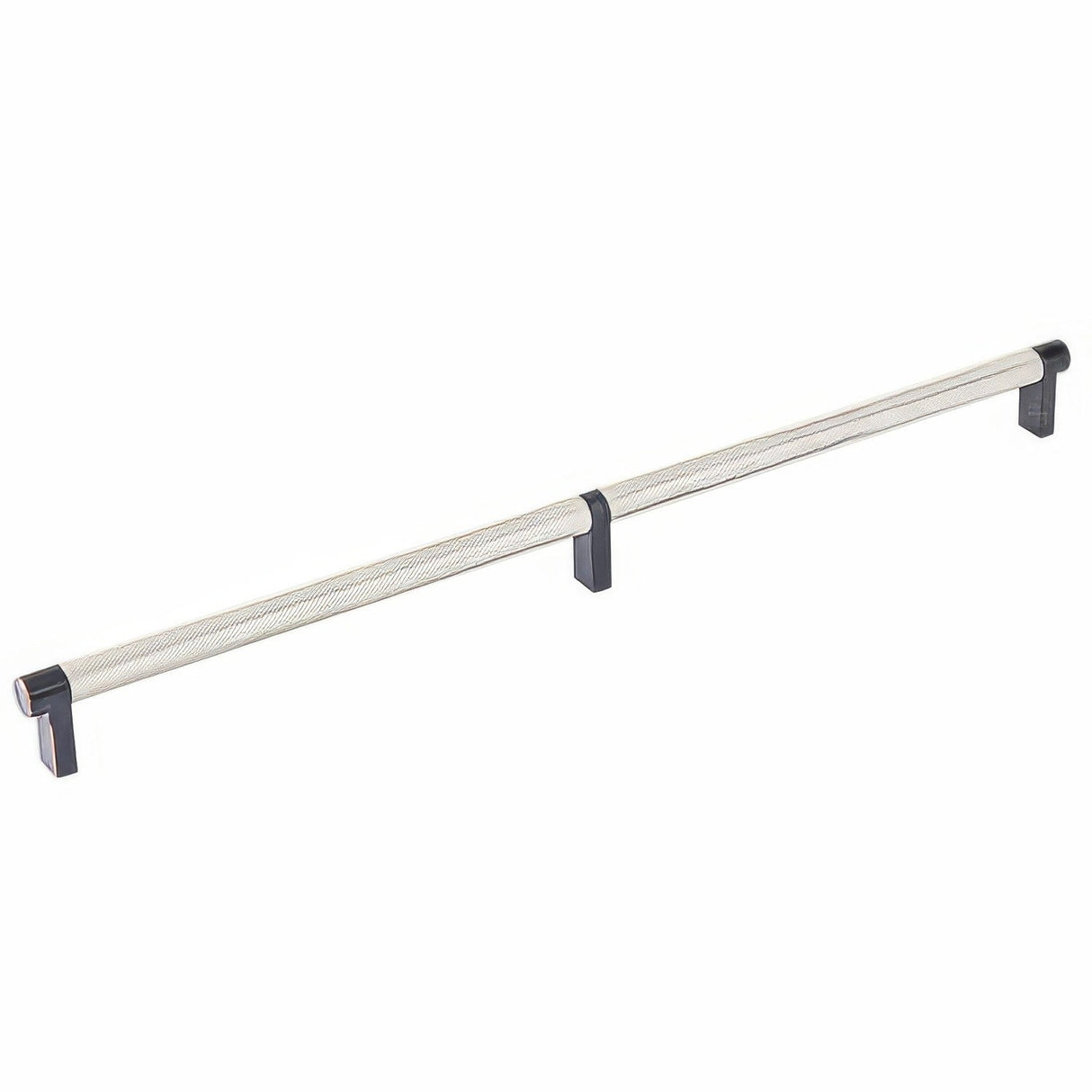 Emtek 84059.RECUS10B.KNUS15 satin nickel knurled cabinet bar