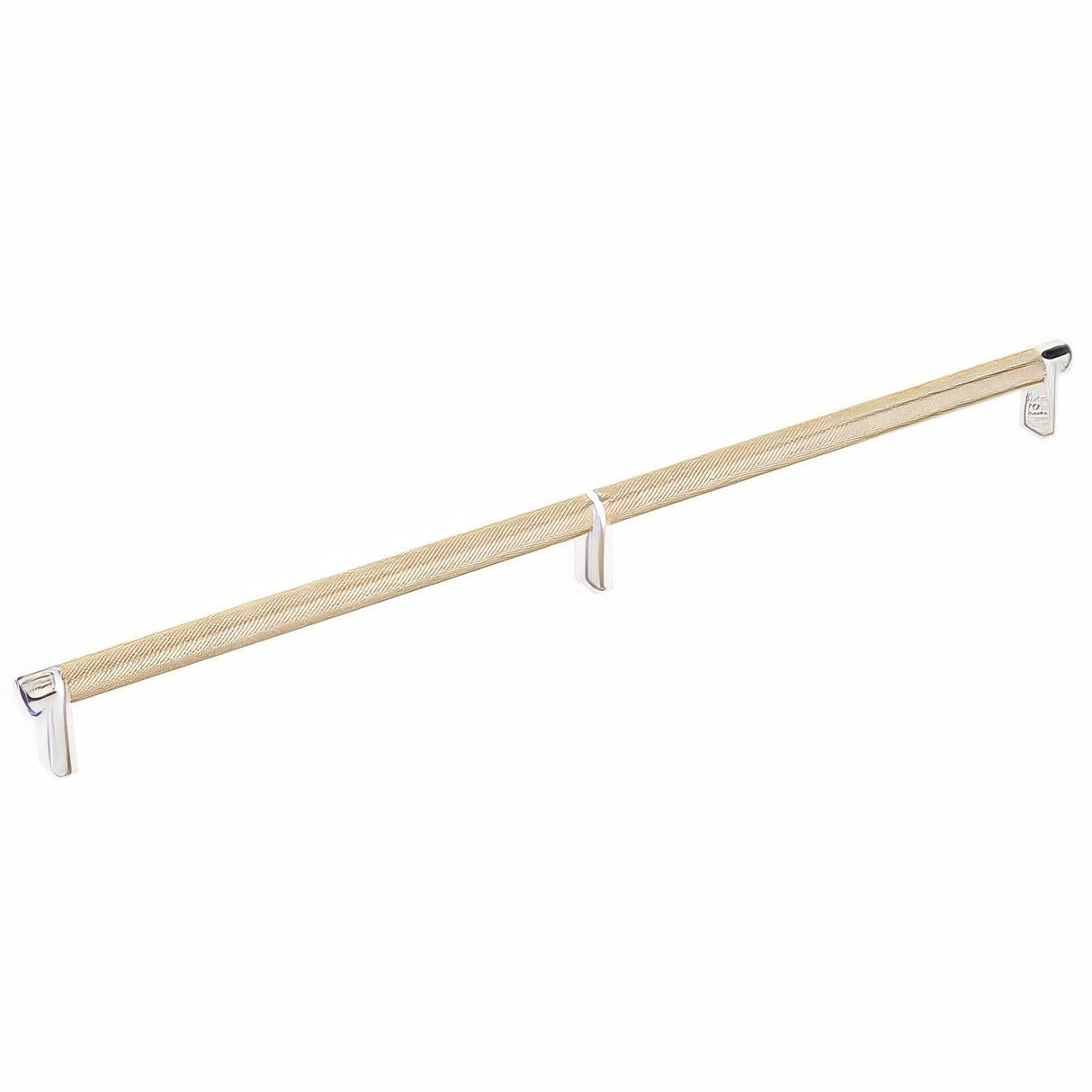 Emtek 84059.RECUS14.KNUS4 satin brass knurled cabinet bar