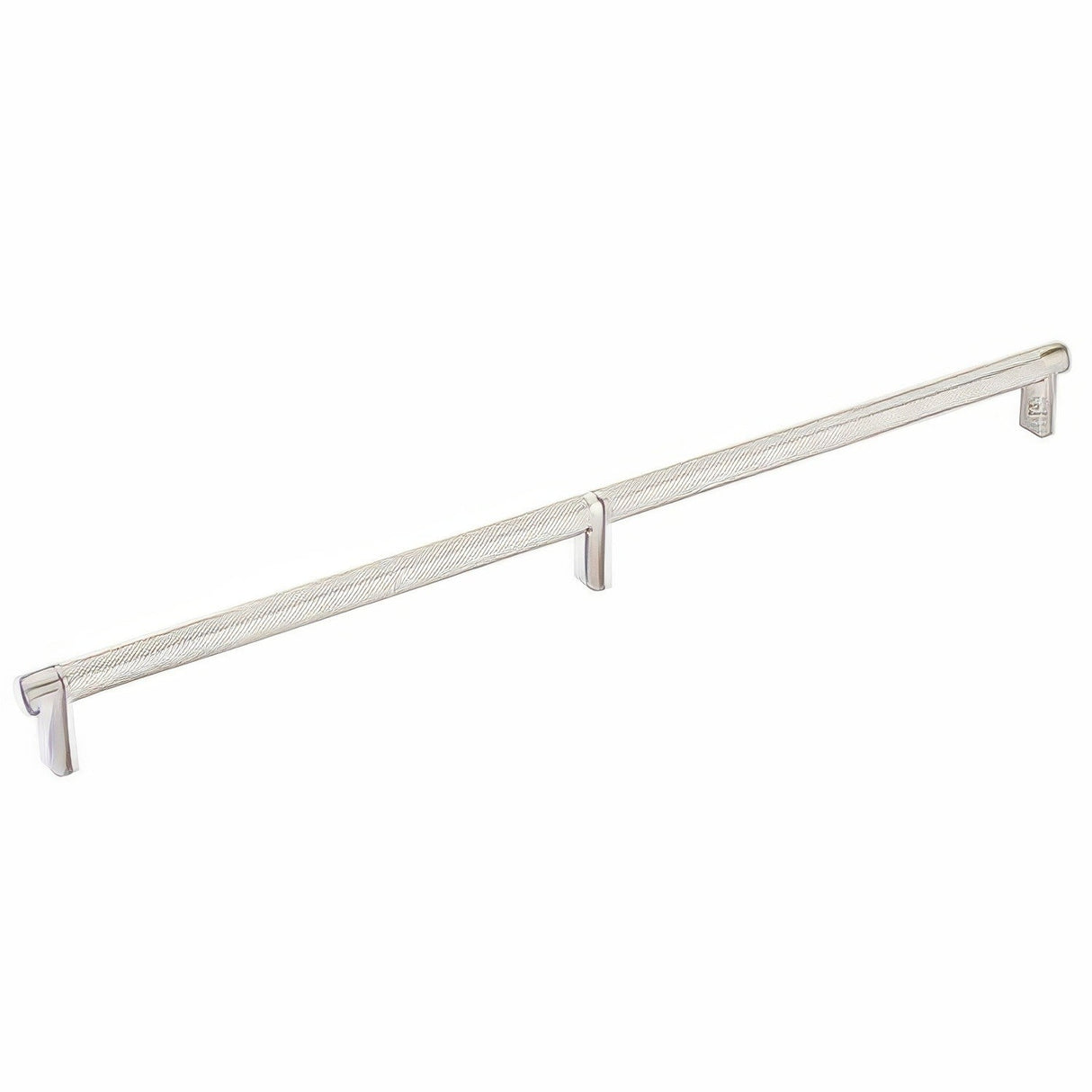 Emtek 84059.RECUS15.KNUS15 satin nickel knurled cabinet bar