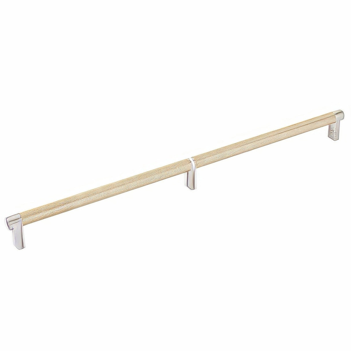 Emtek 84059.RECUS15.KNUS4 satin brass knurled cabinet bar