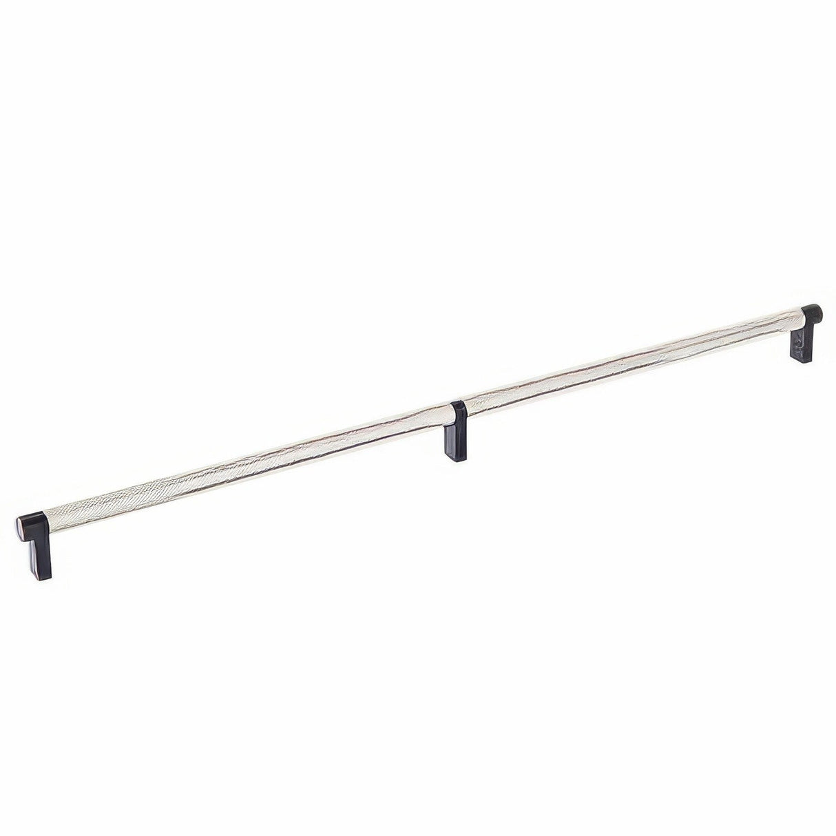 Emtek 84060.RECUS10B.KNUS15 satin nickel knurled cabinet bar