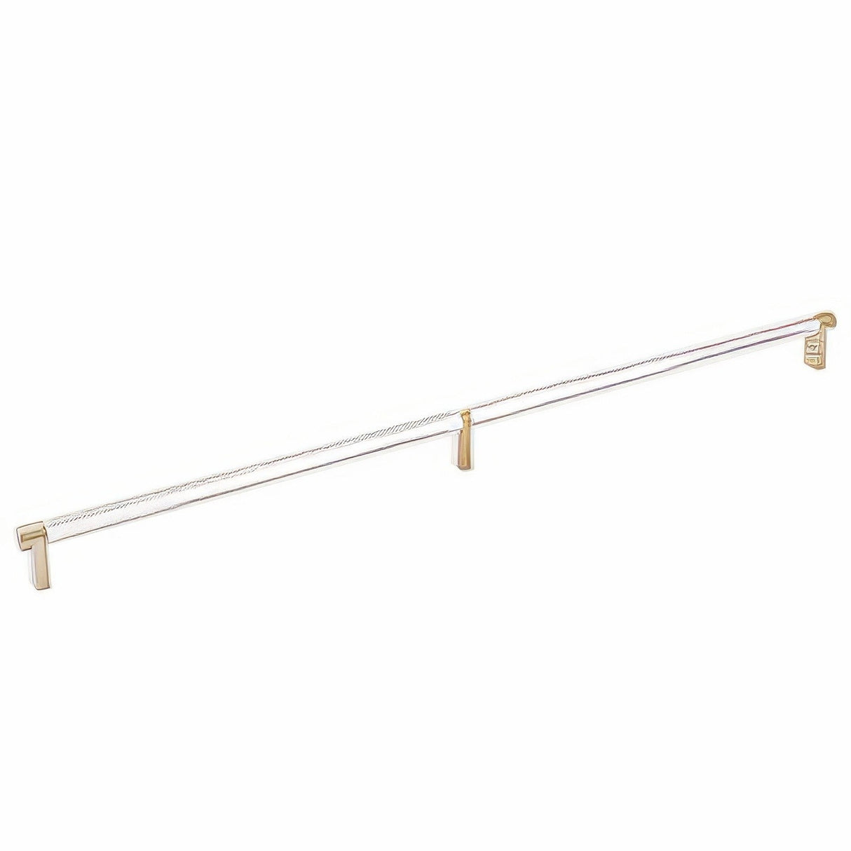 Emtek 84060.RECUS4.KNUS14 lifetime polished nickel knurled cabinet bar