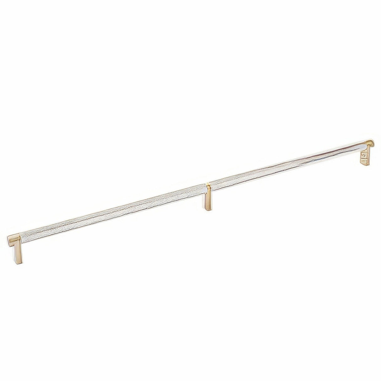 Emtek 84060.RECUS4.KNUS15 satin nickel knurled cabinet bar