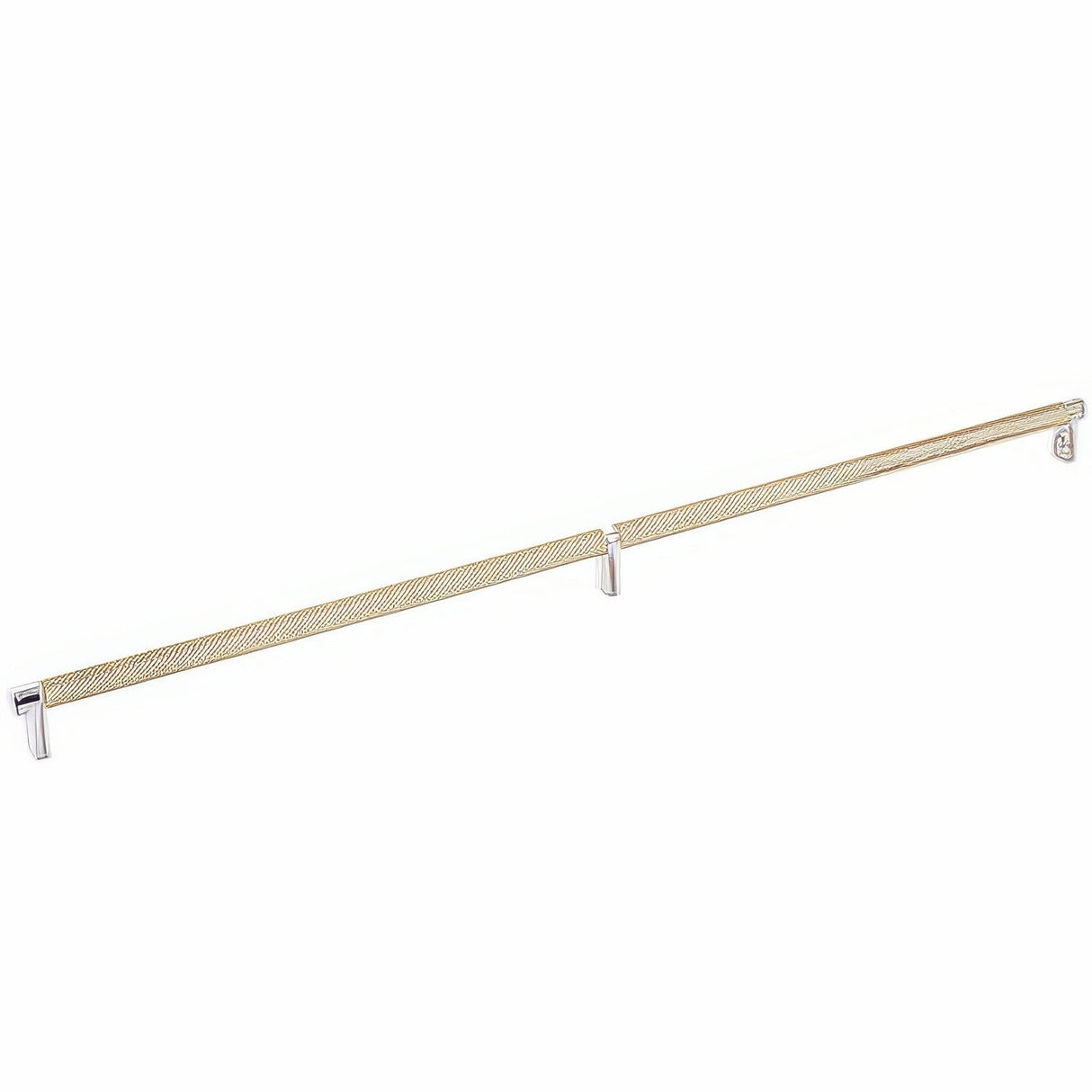 Emtek 84061.RECUS14.KNUS4 satin brass knurled cabinet bar