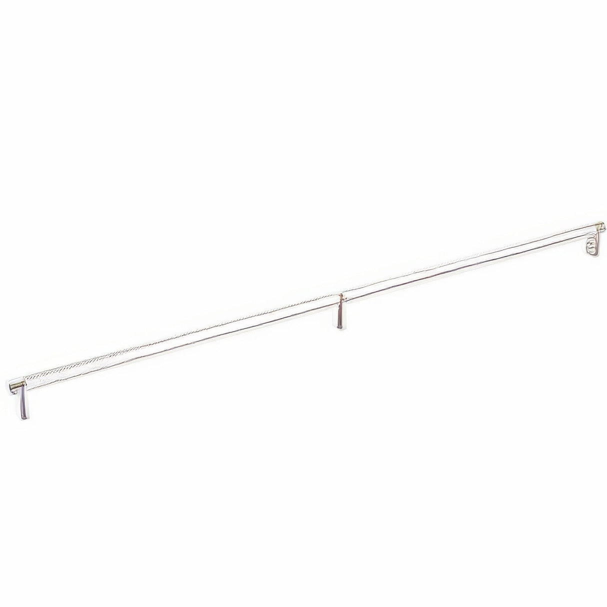 Emtek 84061.RECUS15.KNUS14 lifetime polished nickel knurled cabinet bar