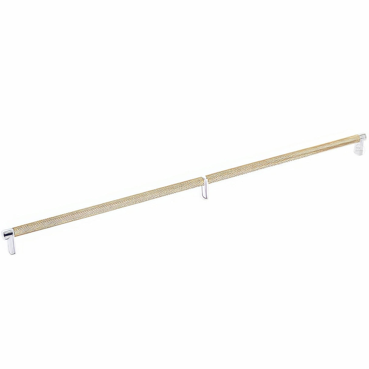 Emtek 84061.RECUS26.KNUS4 satin brass knurled cabinet bar