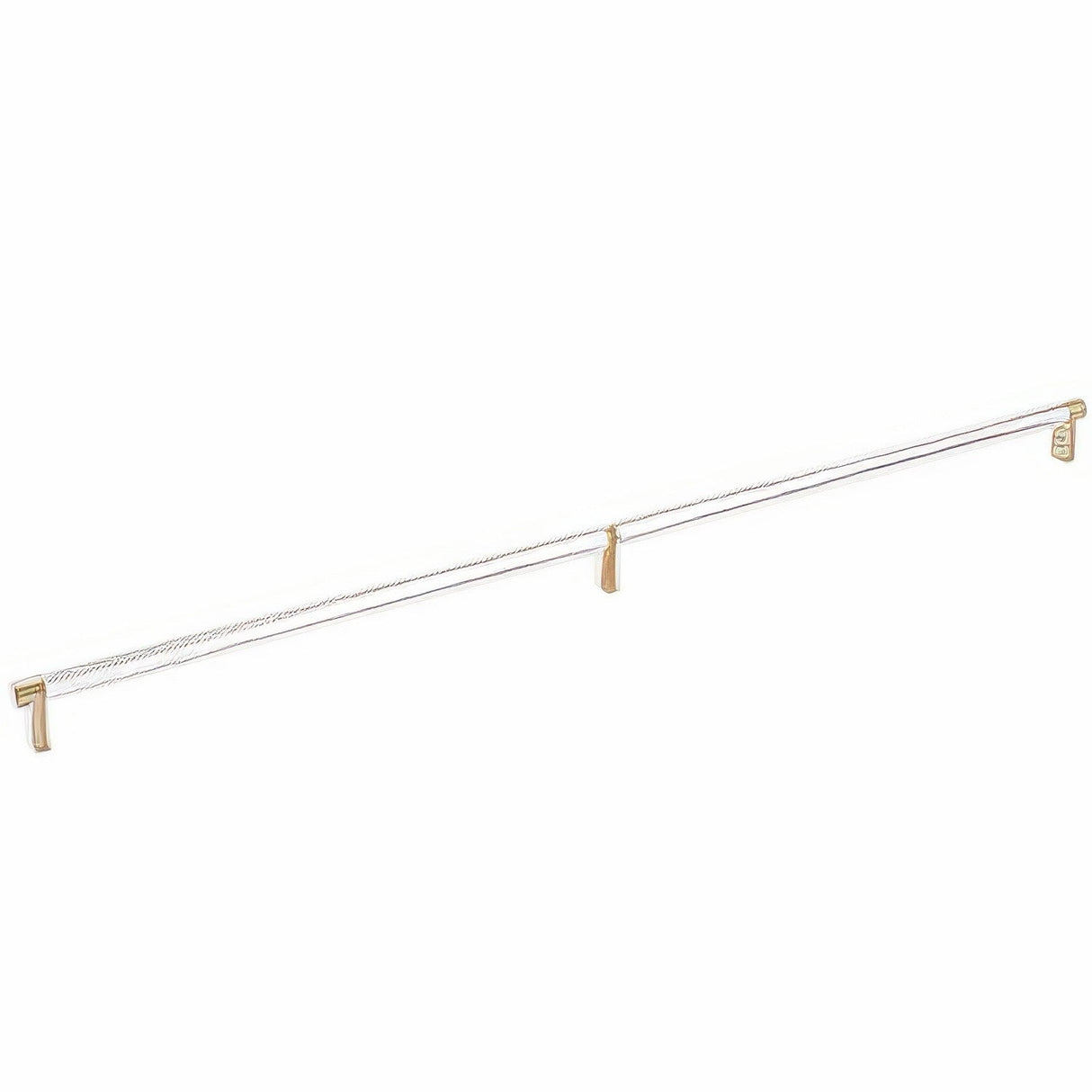 Emtek 84061.RECUS4.KNUS14 lifetime polished nickel knurled cabinet bar