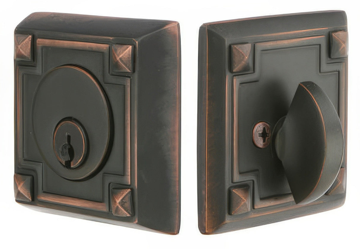 Emtek 8454US10B oil rubbed bronze single cylinder deadbolt