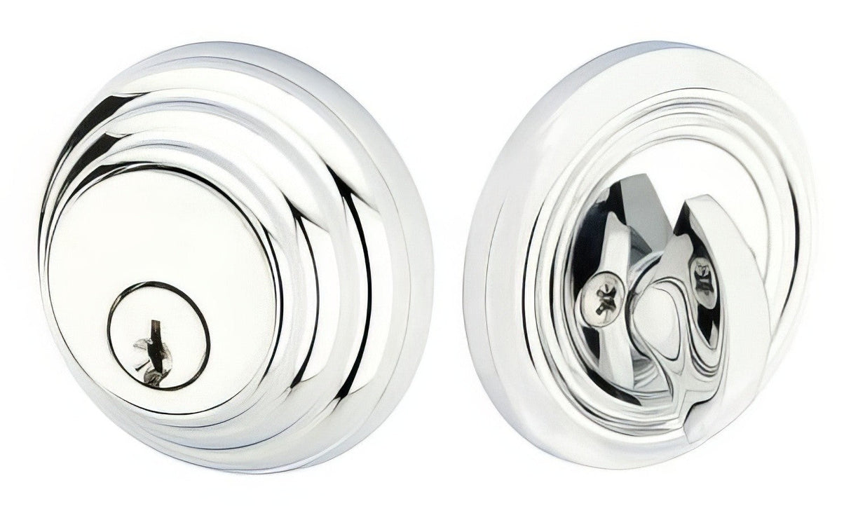 Emtek 8455US26 polished chrome single cylinder deadbolt