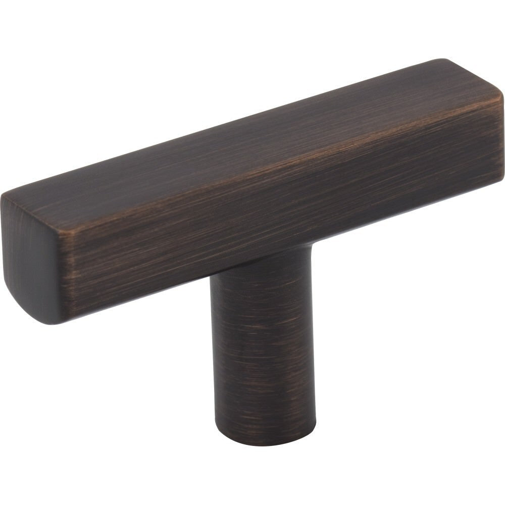 Jeffrey Alexander 845T-DBAC brushed oil rubbed bronze t shaped cabinet knob
