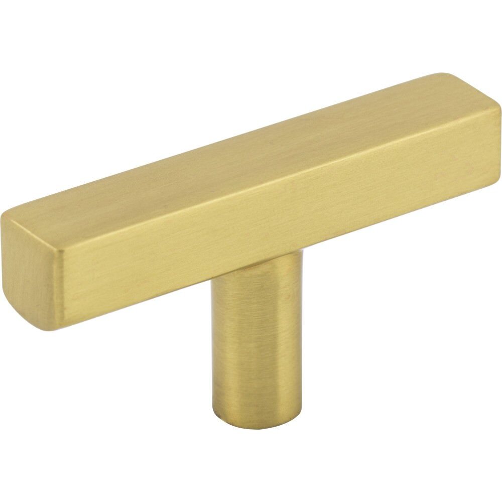 Jeffrey Alexander 845TL-BG Dominique t-shaped cabinet knob, front view