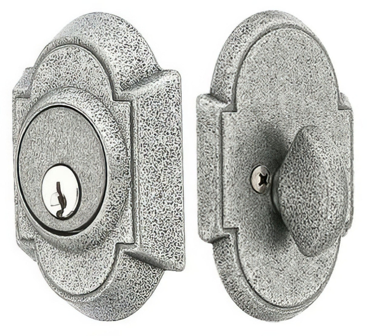 Emtek 8461SWS satin steel single cylinder deadbolt