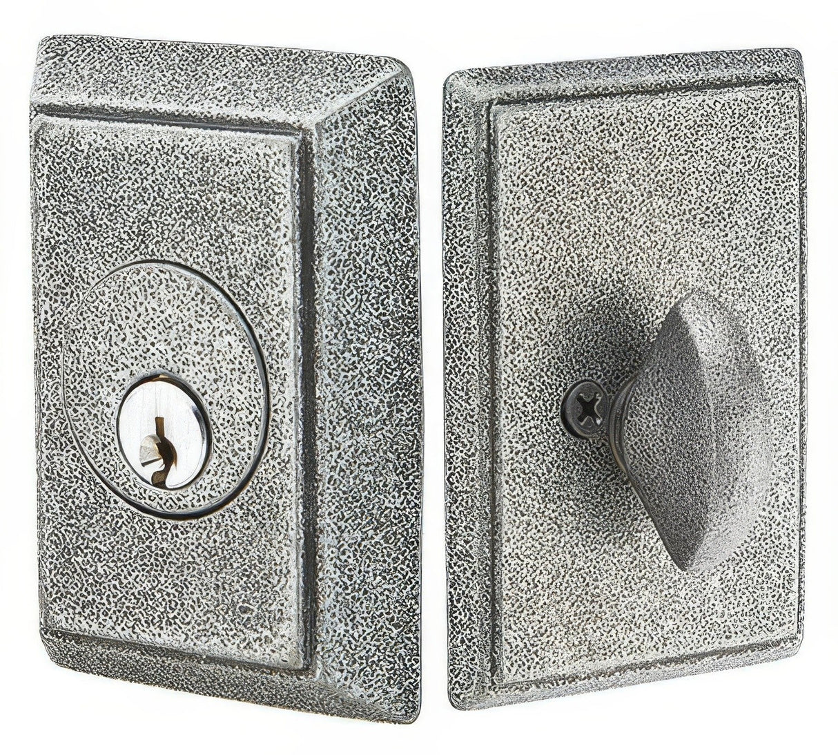 Emtek 8463SWS satin steel single cylinder deadbolt