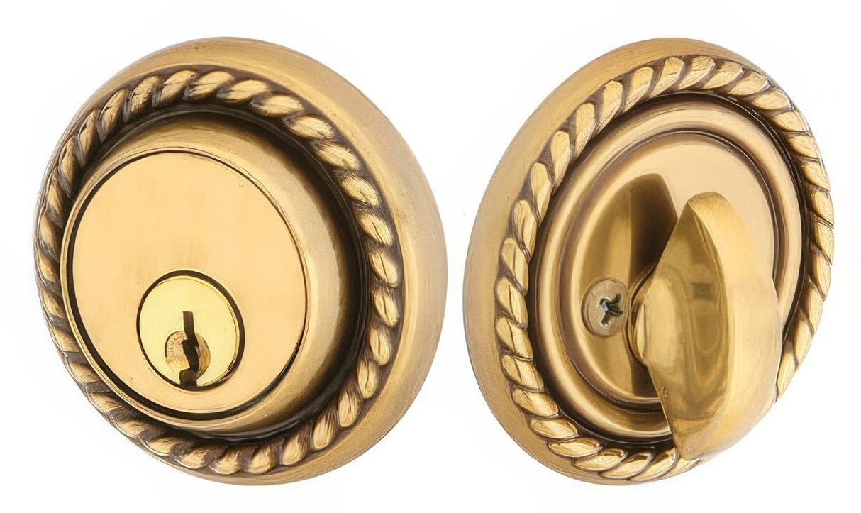 Emtek 8464US7 french antique single cylinder deadbolt