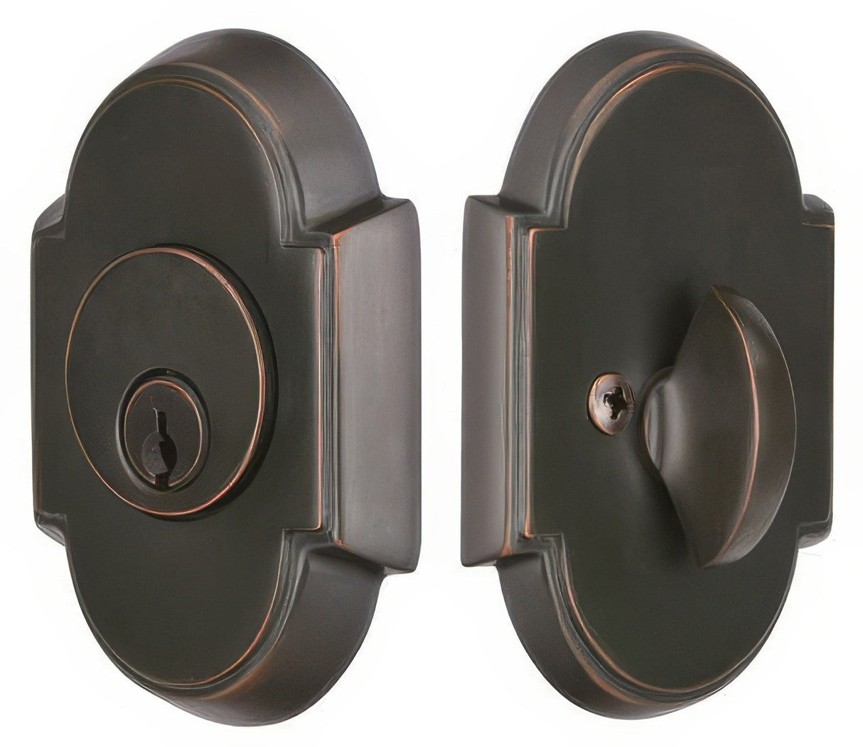 Emtek 8466US10B oil rubbed bronze single cylinder deadbolt