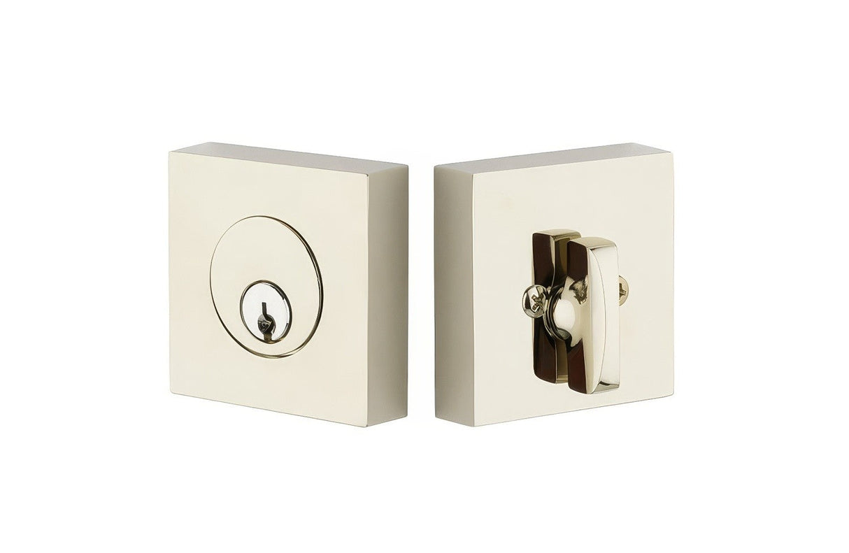 Emtek 8469US14 polished nickel single cylinder deadbolt