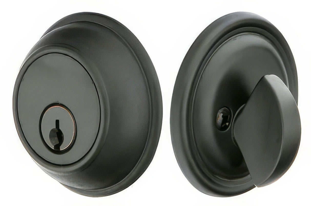 Emtek 8471FB flat black single cylinder deadbolt