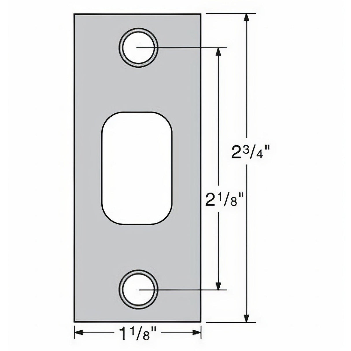 Kwikset 85278-26D satin chrome strike plate