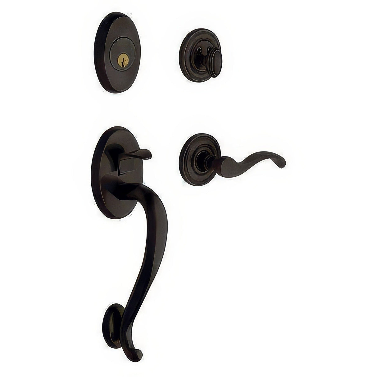 Baldwin 85315102LFD oil rubbed bronze dummy set