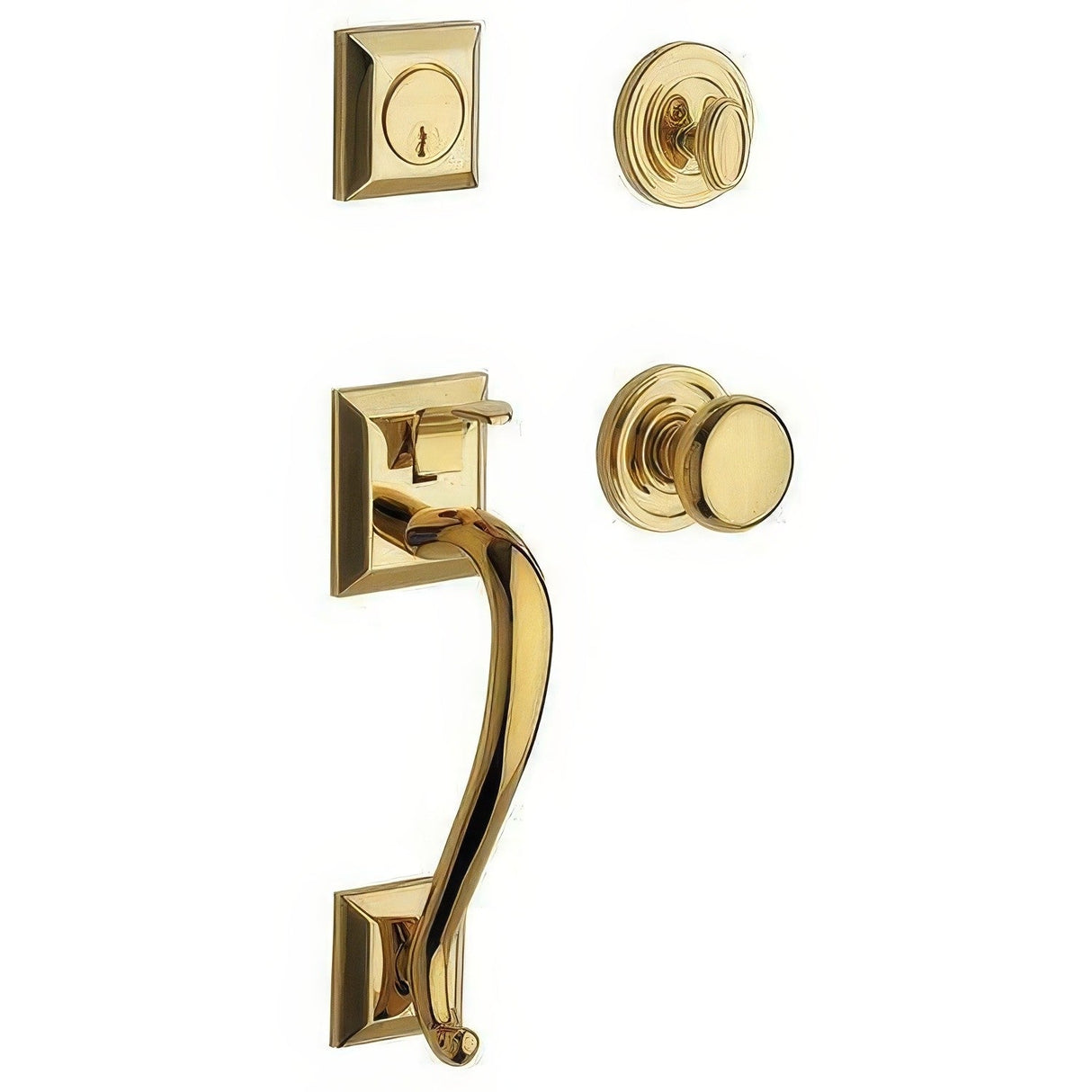 Baldwin 85320003FD lifetime polished brass dummy handleset