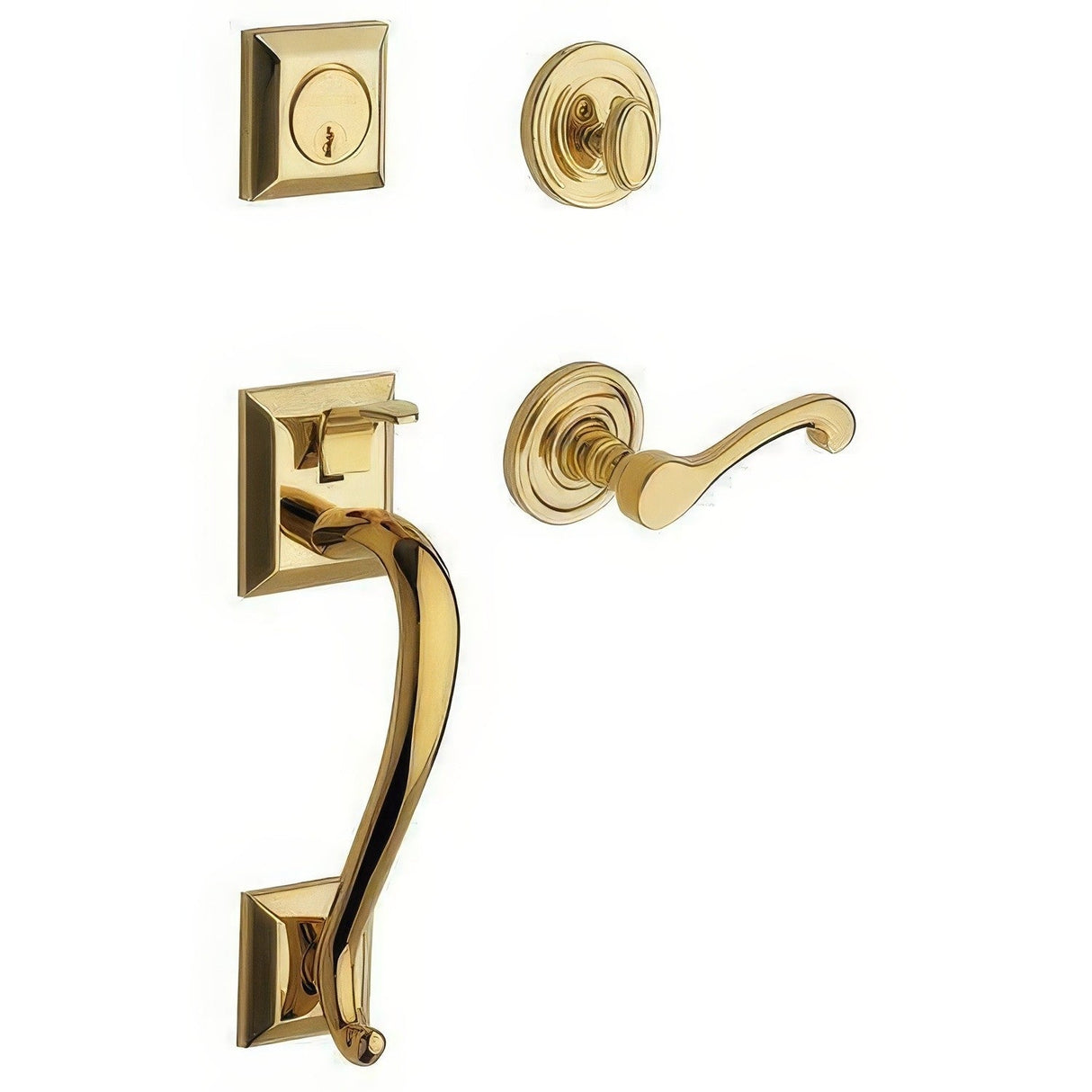 Baldwin 85320003RFD lifetime polished brass dummy set