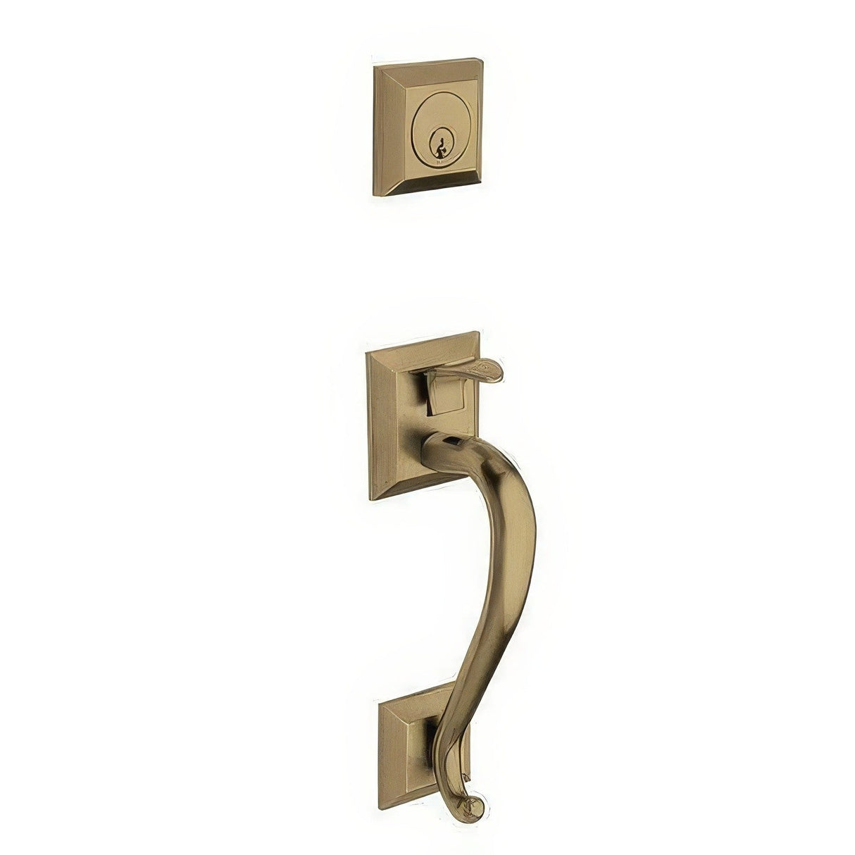 Baldwin 85320050LENT satin brass and black single cylinder handleset