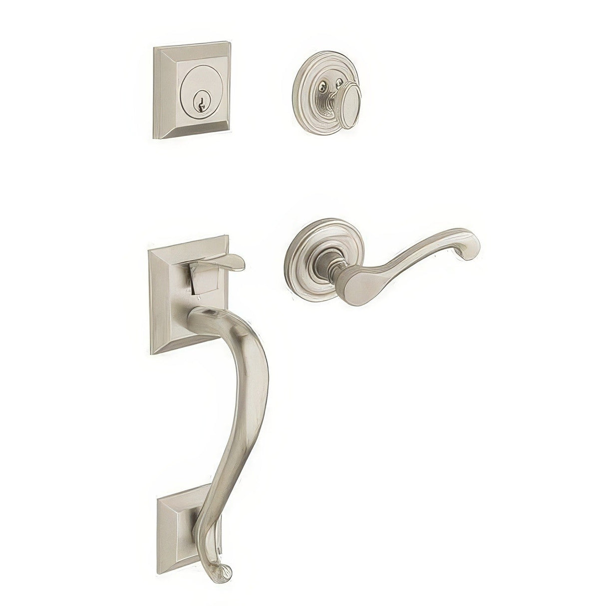 Baldwin 85320056LENT lifetime satin nickel single cylinder handleset
