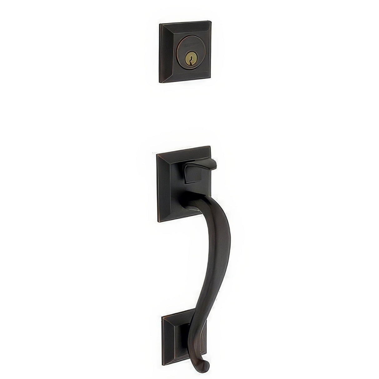 Baldwin 85320190FD satin black dummy handleset