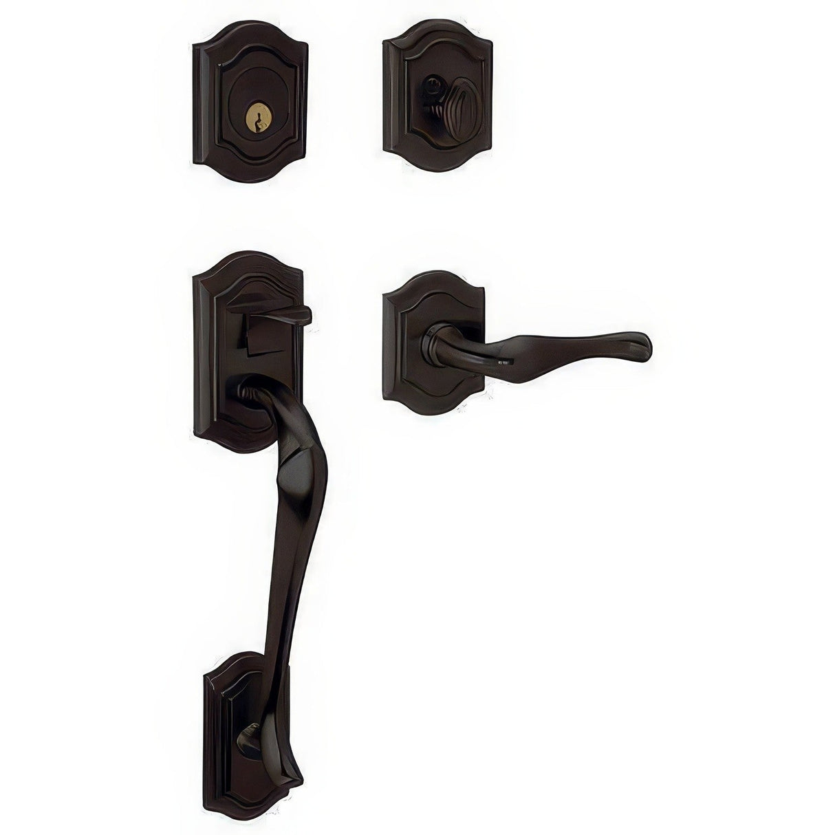 Baldwin 85327102LFD oil rubbed bronze dummy handleset