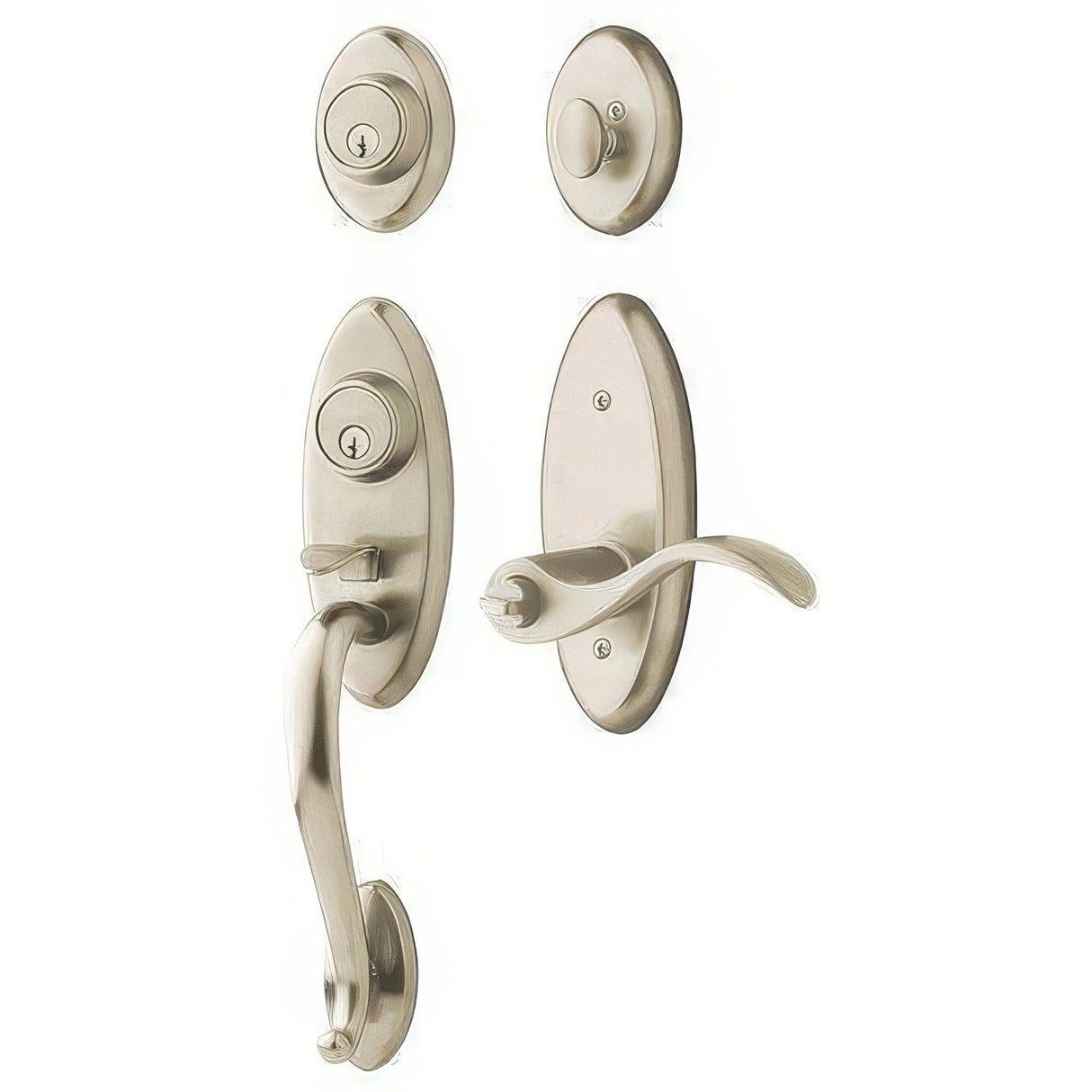 Baldwin 853450562RH lifetime satin nickel single cylinder handleset