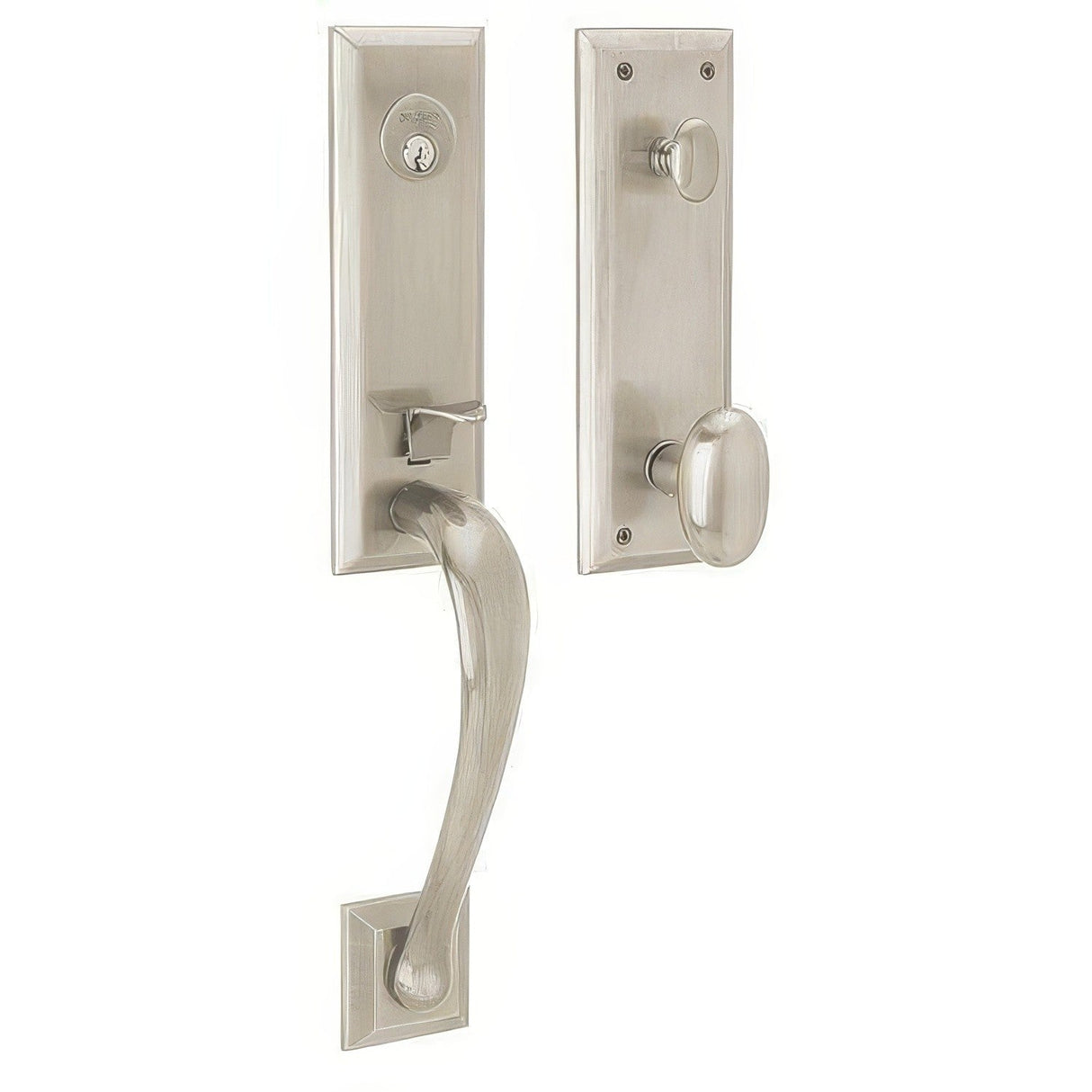 Baldwin 85352056FD lifetime satin nickel dummy set
