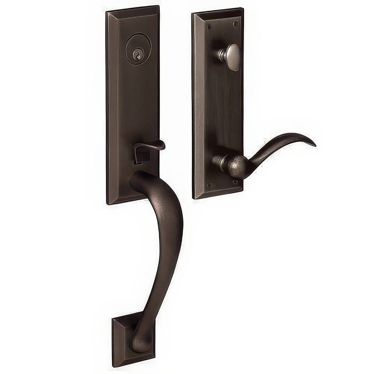 Baldwin 85352402LFD distressed oil rubbed bronze dummy set