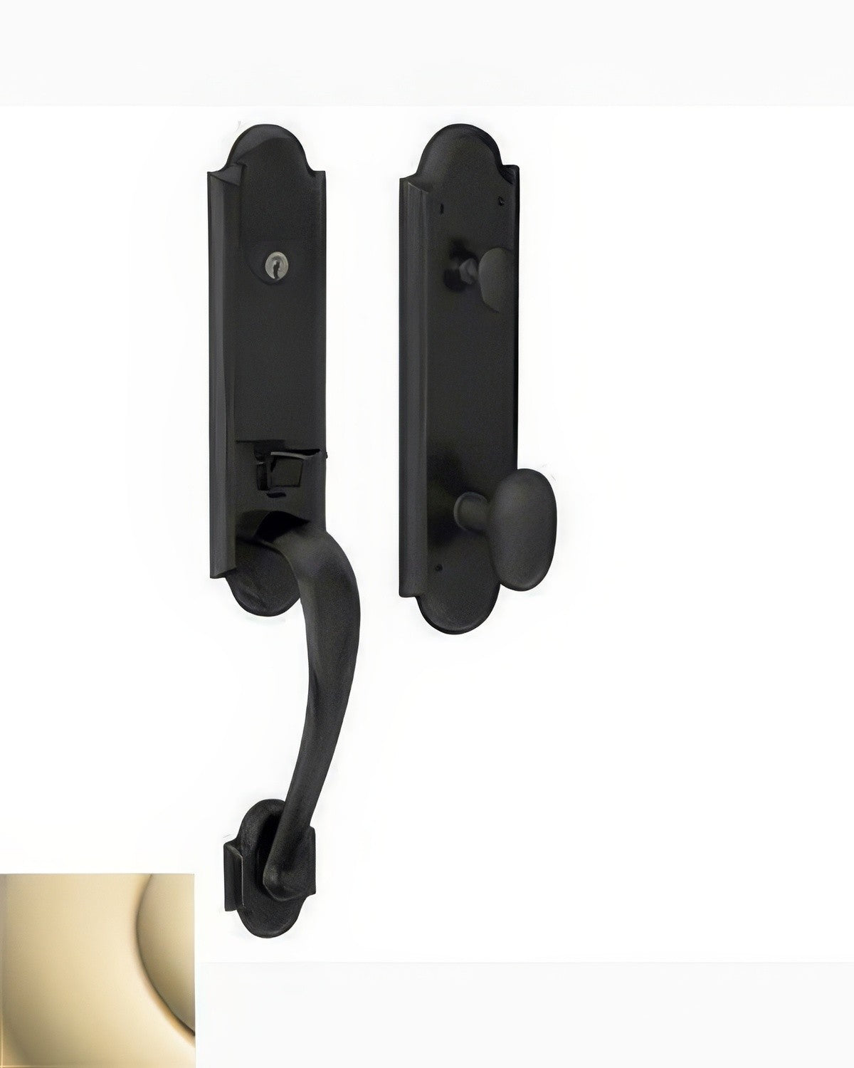 Baldwin 85354003ENTR lifetime polished brass single cylinder handleset