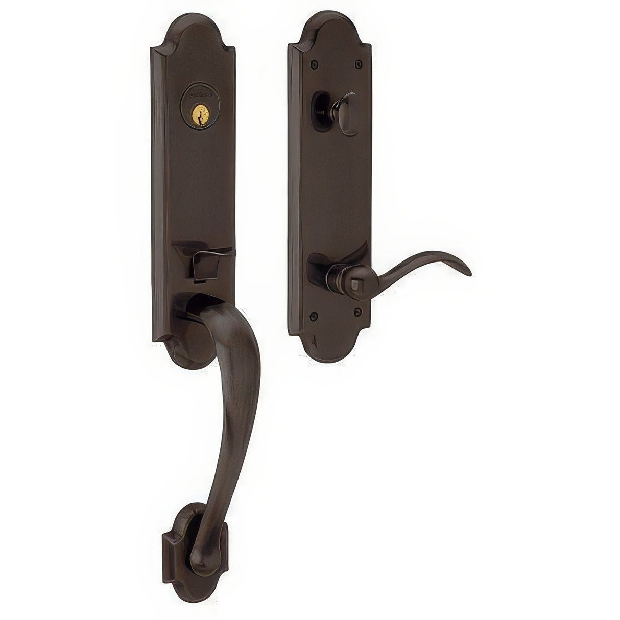 Baldwin 85354112RENT venetian bronze single cylinder handleset