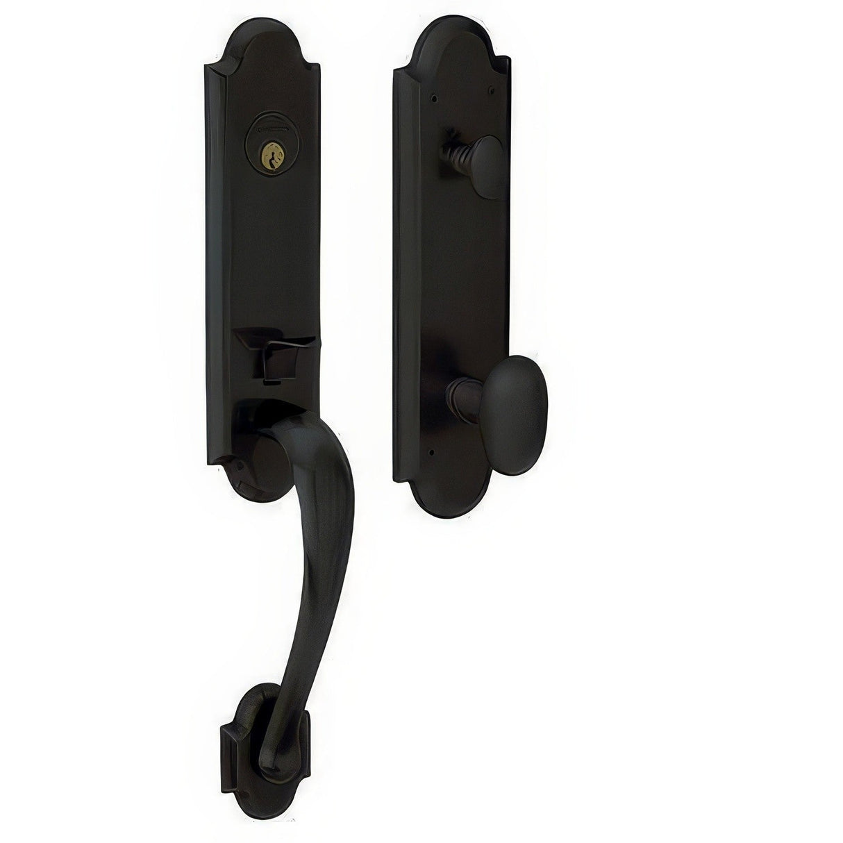 Baldwin 85354190FD satin black dummy handleset