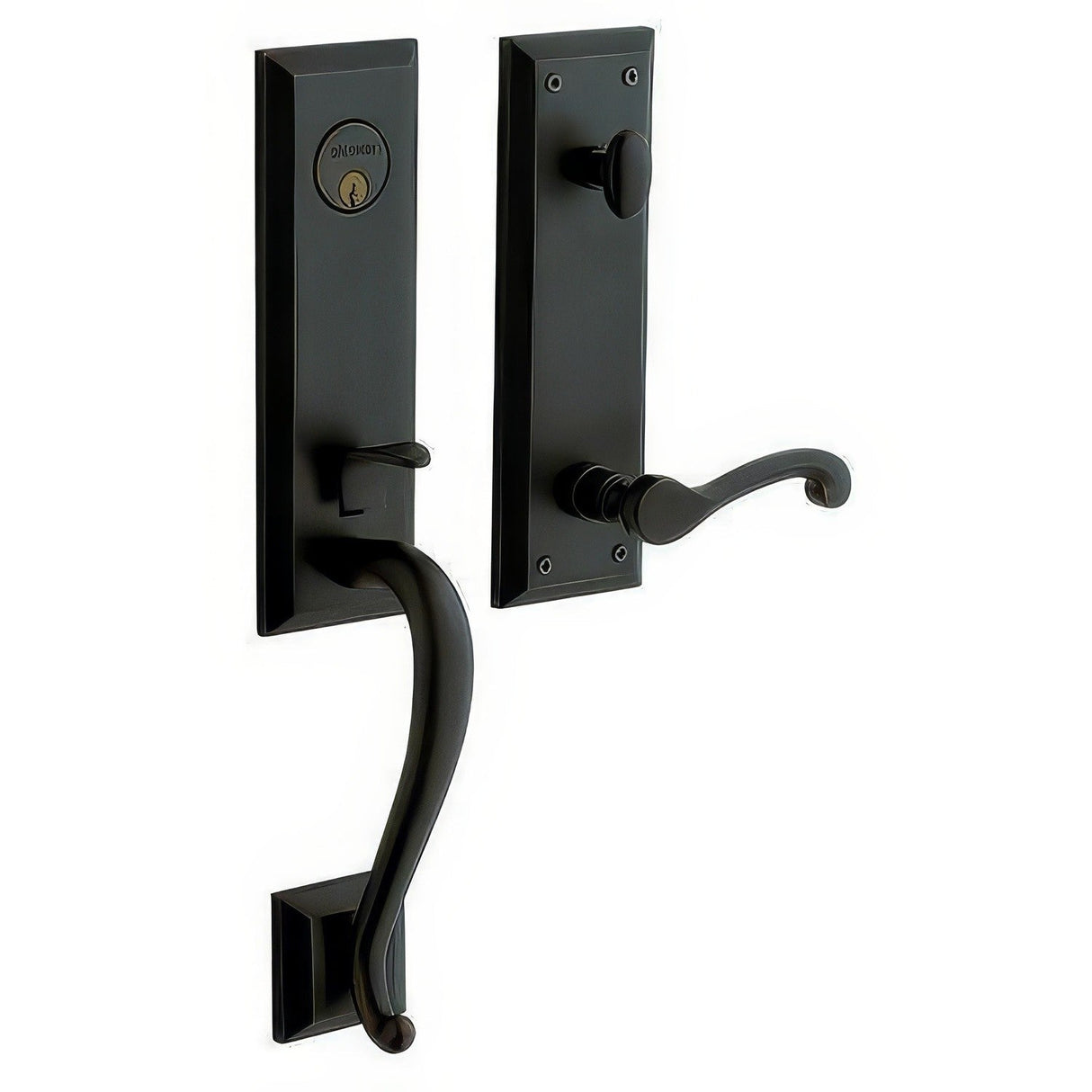 Baldwin 85355190LFD satin black dummy handleset