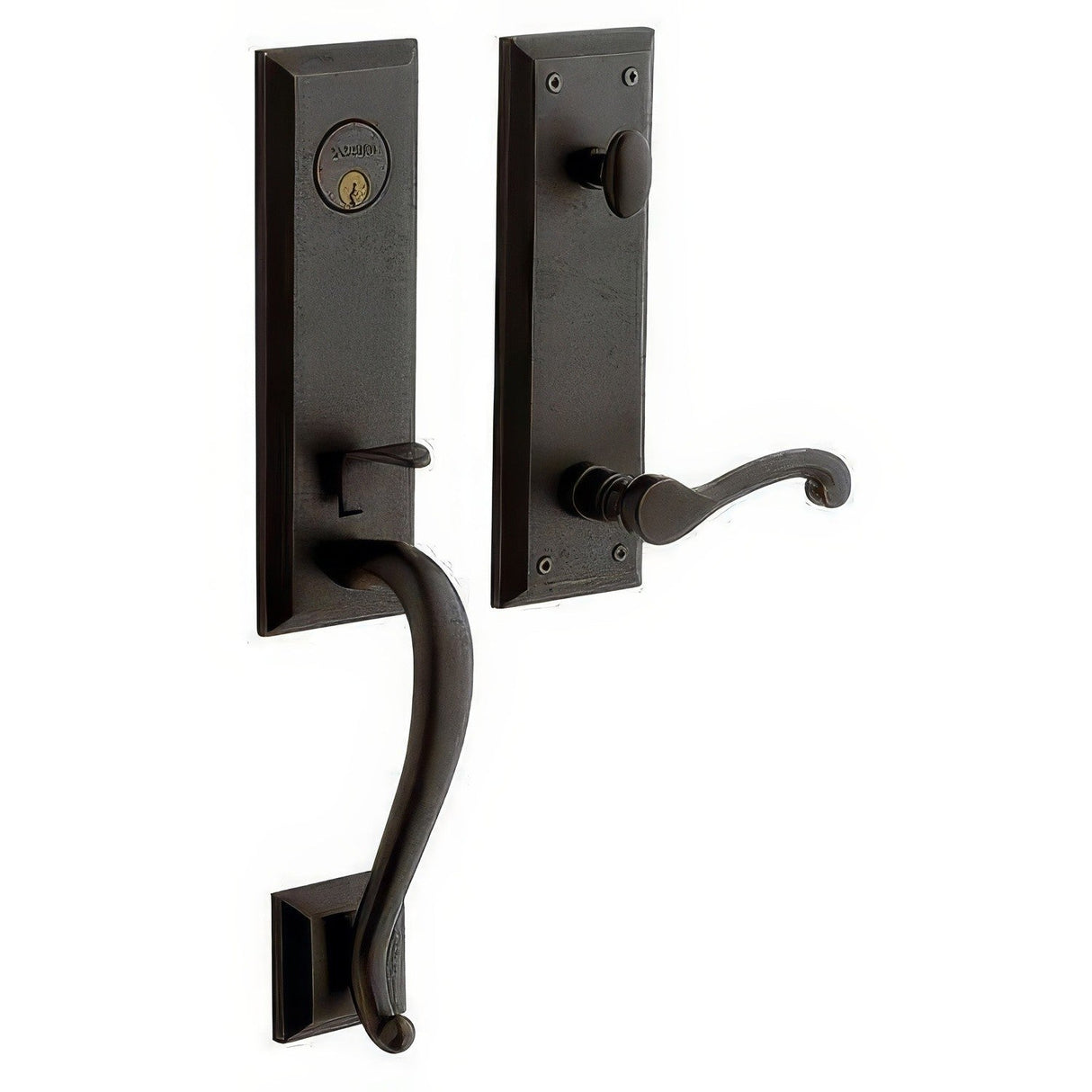Baldwin 85355402LFD distressed oil rubbed bronze dummy handleset