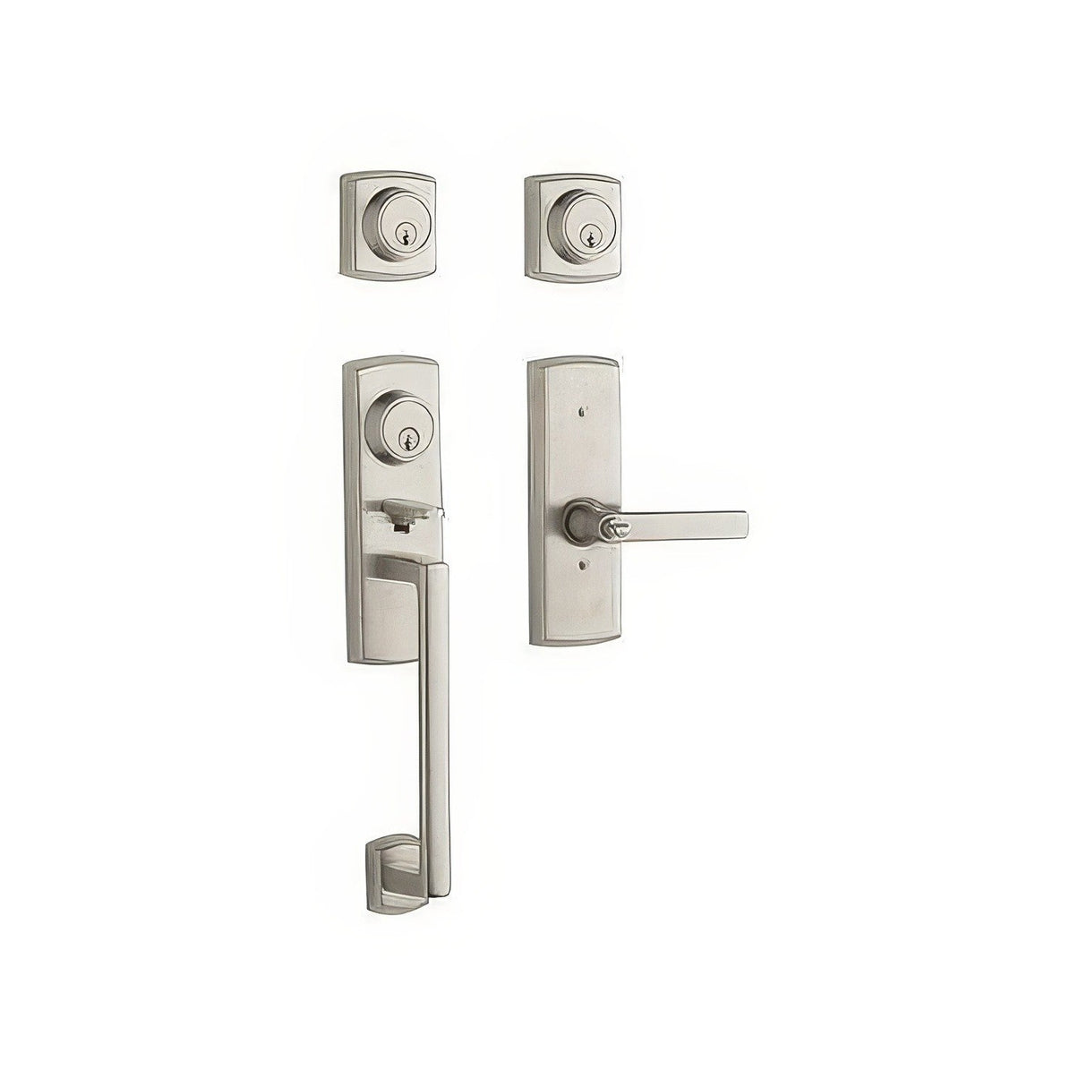 Baldwin 853850552DCL lifetime polished nickel double cylinder handleset