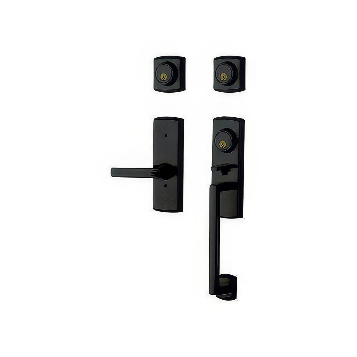 Baldwin 853851902DCR satin black double cylinder handleset