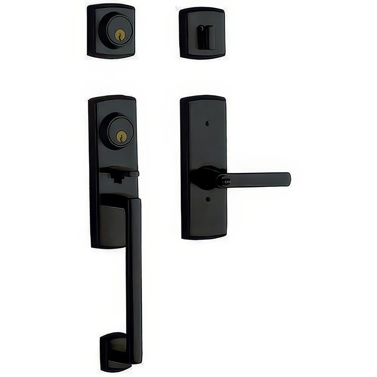 Baldwin 853851902LFD satin black dummy handleset
