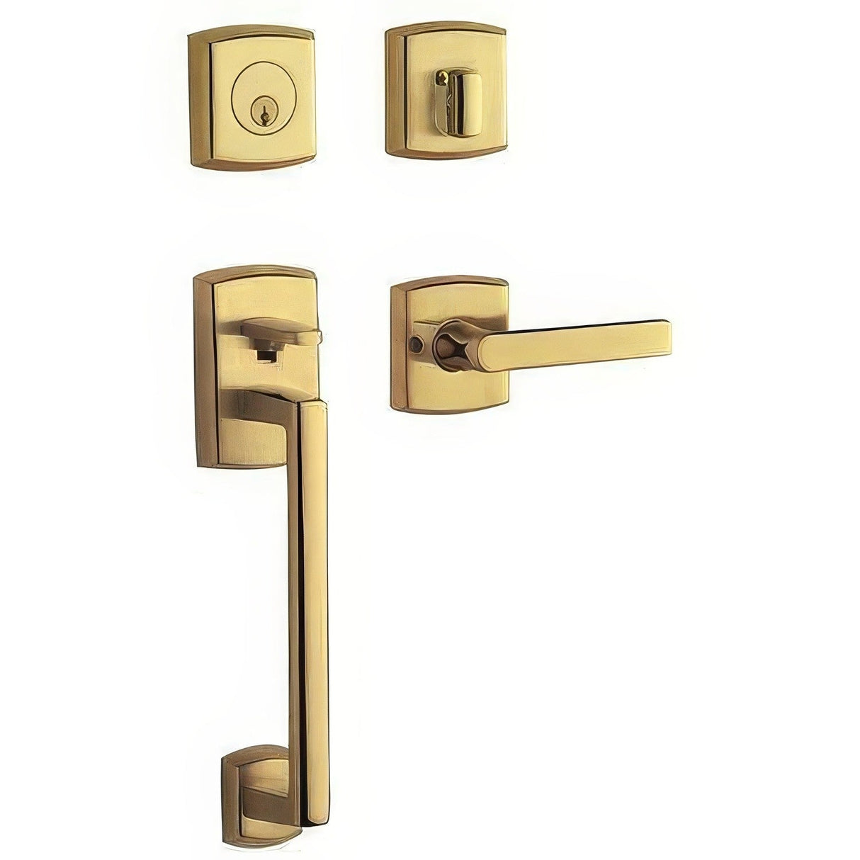 Baldwin 85386003RFD lifetime polished brass dummy handleset