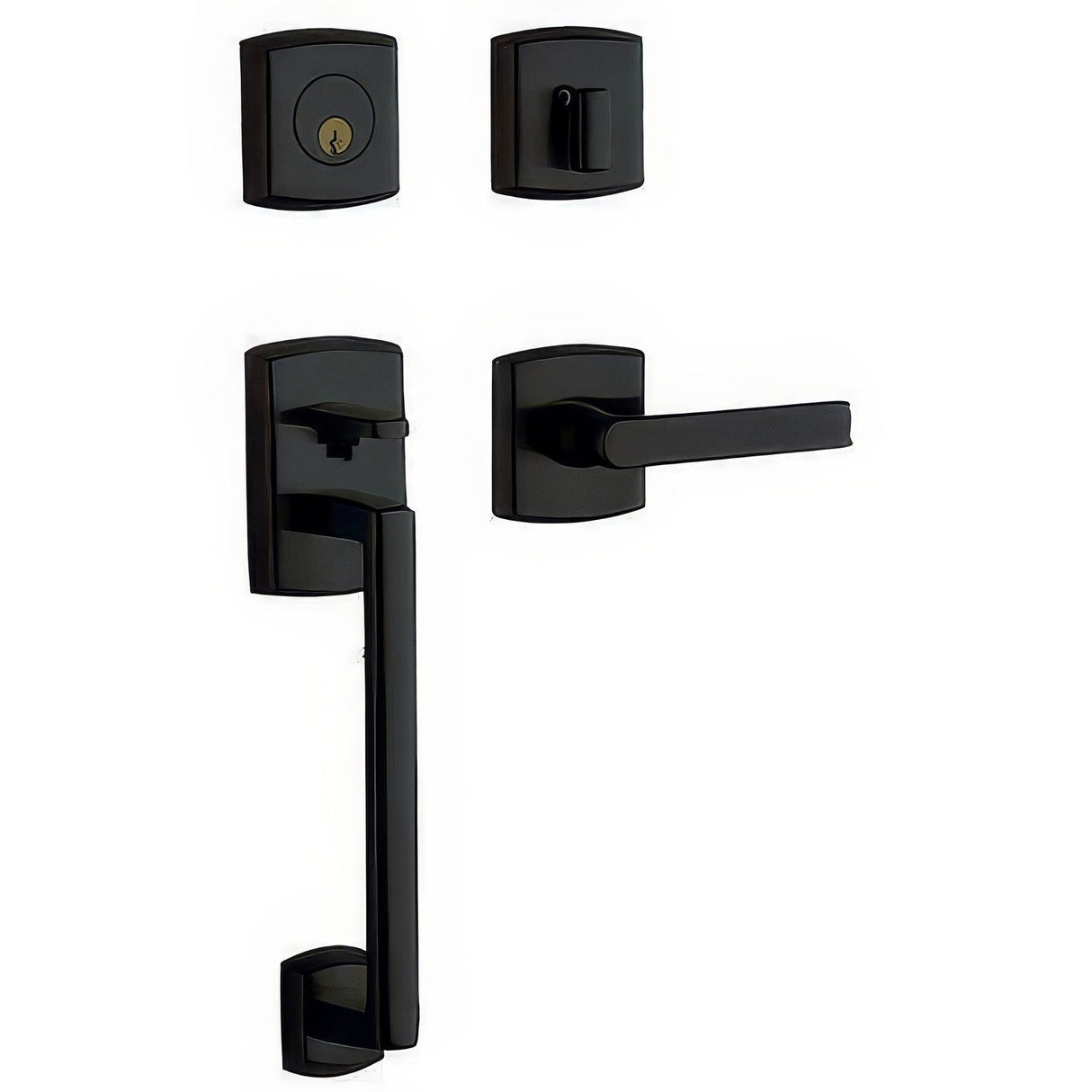 Baldwin 85386190LFD satin black dummy handleset