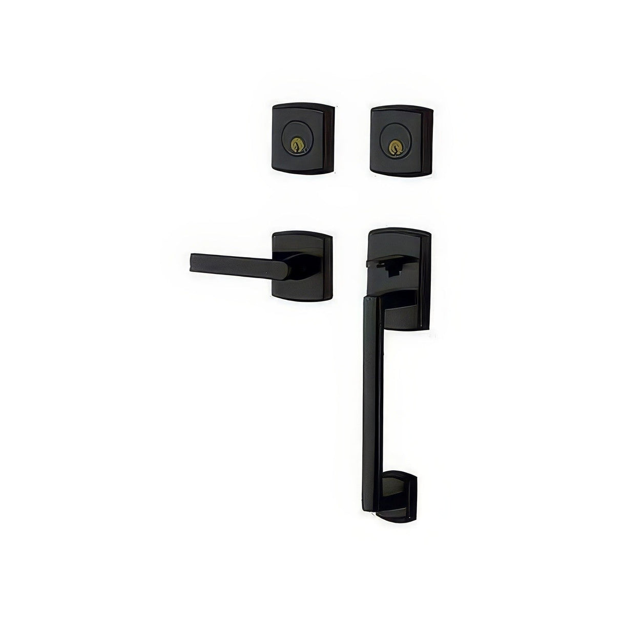 Baldwin 85386190RDBL satin black double cylinder handleset