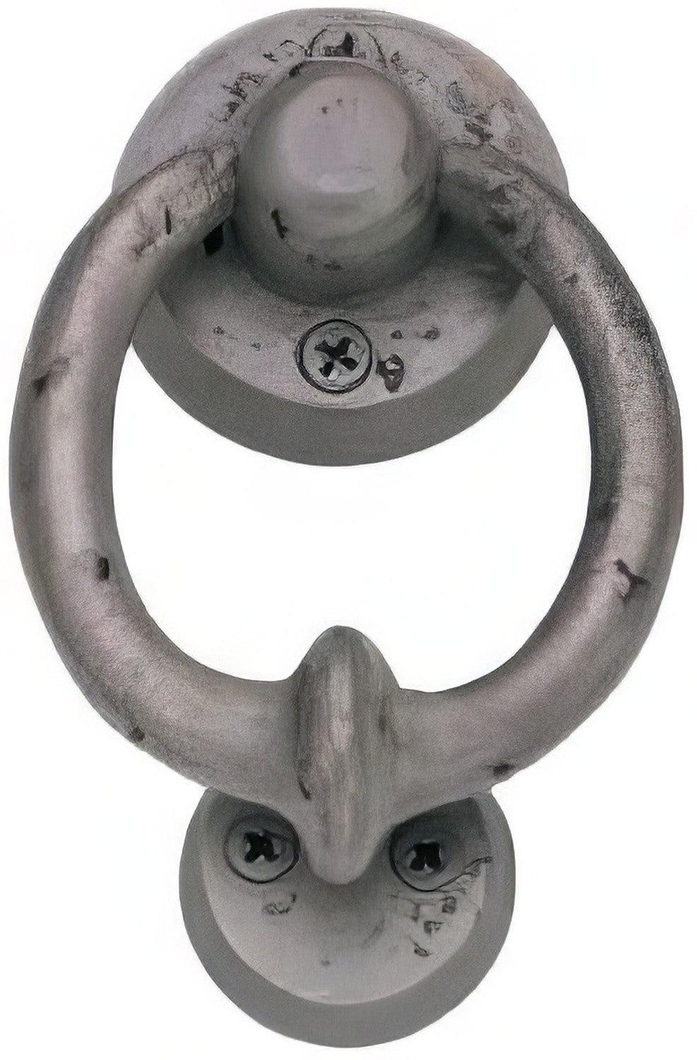 Emtek 86060FB Lost Wax / Tuscany Bronze, Sandcast Bronze door knocker in polished brass, additional view