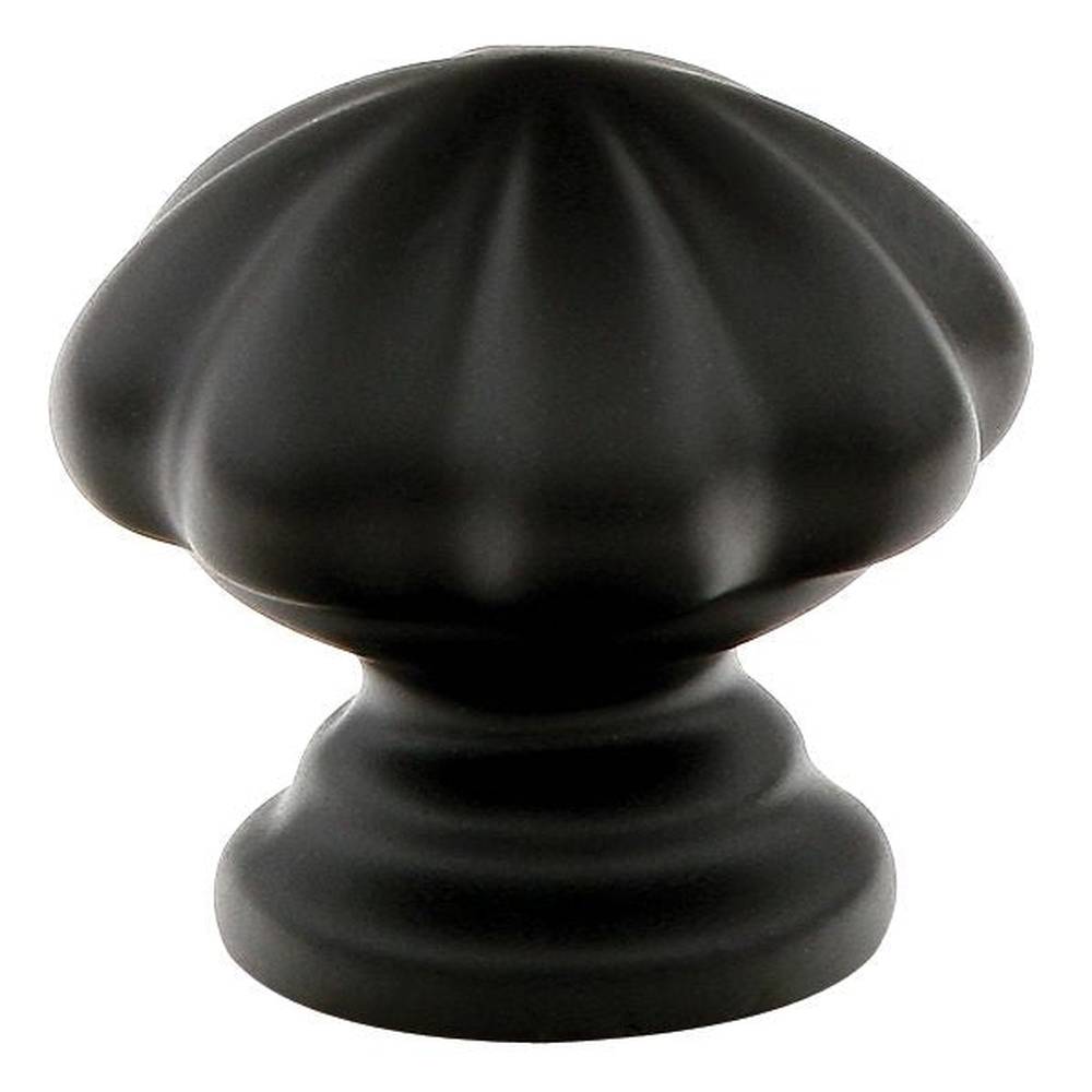 Emtek 86121US19 Melon 1" Cabinet Knob Flat Black Finish